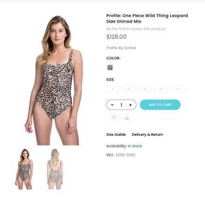 NEW WITH TAGS GOTTEX PROFILE WILD THING SWIMSUIT‎ IN LEOPARD PRINT
